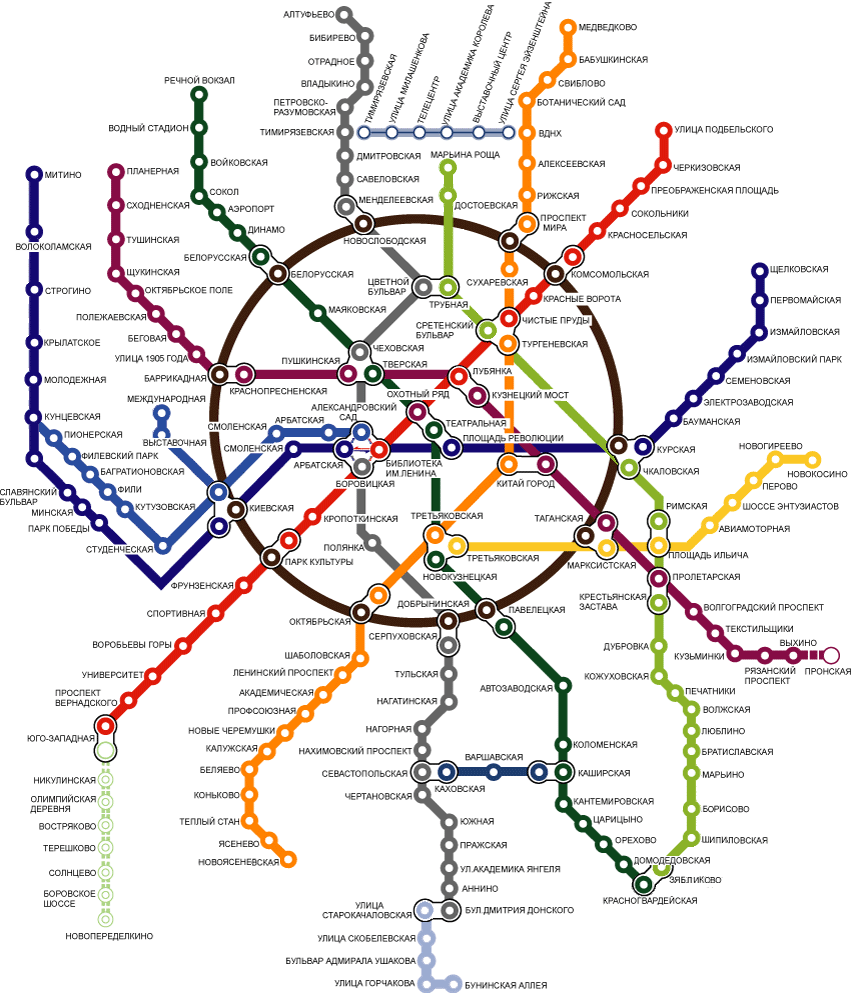 карта метро Москва